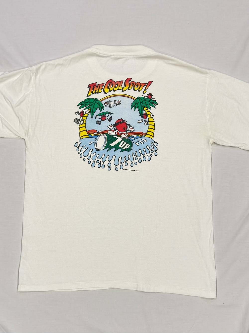 Vintage 7Up 90s 'The Cool Spot' Graphic Tee Single Stitch